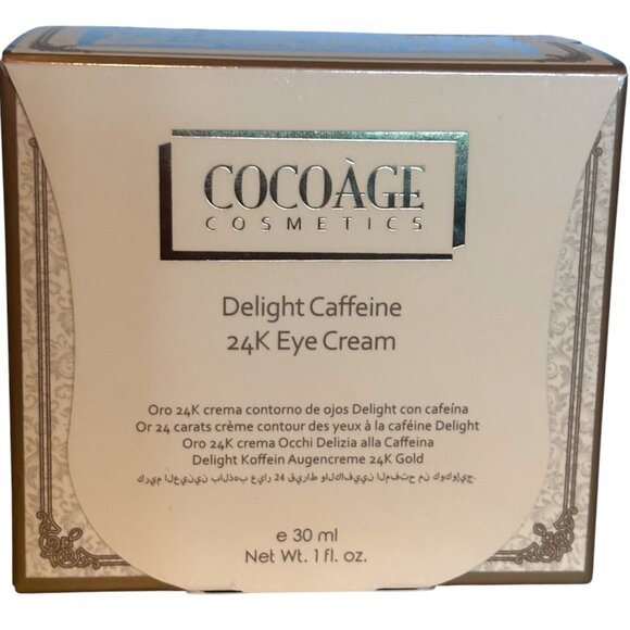 Cocoage Cosmetics Delight Caffeine 24k Eye Cream - 1 oz NIB with COA MSRP $795 - Picture 2 of 9